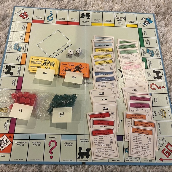 Vintage 1961 Monopoly Board Game by Parker Brothers Classic Original Complete - Picture 8 of 11